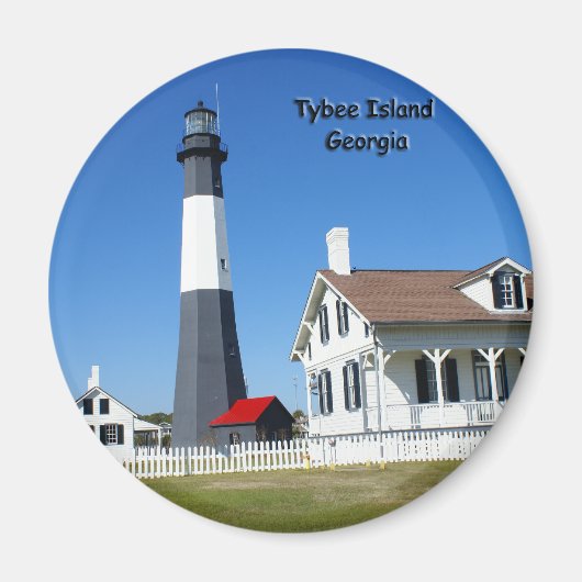 Tybee Island Lighthouse Magneet (Voorkant)