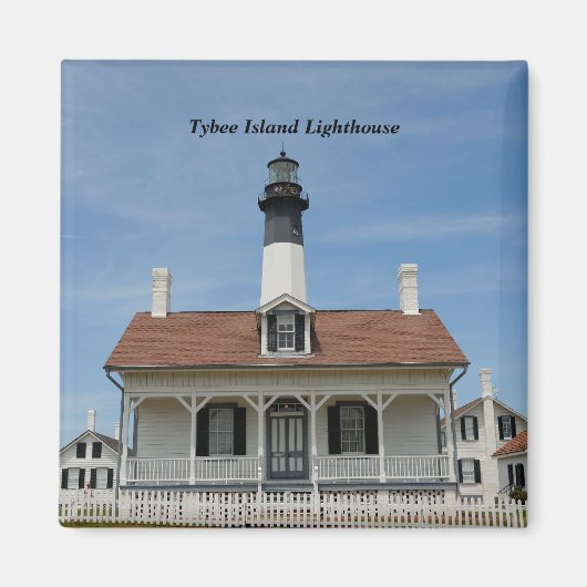 Tybee Island Lighthouse Magneet (Voorkant)