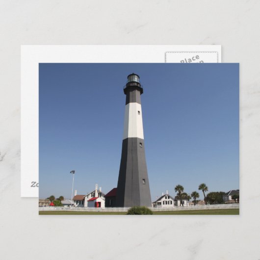 Tybee Island Lighthouse, Savannah GA Briefkaart (Voorkant / Achterkant)