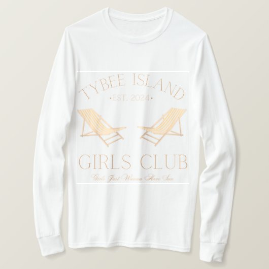 Tybee Island Meisjes Club T-shirt (Design voorkant)
