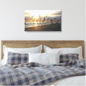 Tybee Island - Morning Flock Canvas Afdruk (Insitu (Slaapkamer))