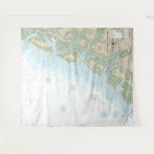 Tybee Island naar Doboy Sound Nautische Grafiek 11 Wandkleed (Voorkant (horizontaal))