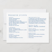 Tybee Island Navy bruiloft Welkomstroute Bedankkaart (Achterkant)