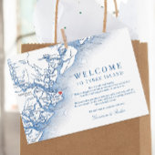 Tybee Island Navy bruiloft Welkomstroute Bedankkaart