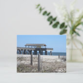 Tybee Island Pier Briefkaart (Staand voorkant)