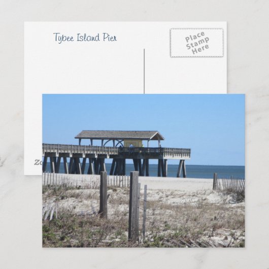Tybee Island Pier Briefkaart (Voorkant / Achterkant)