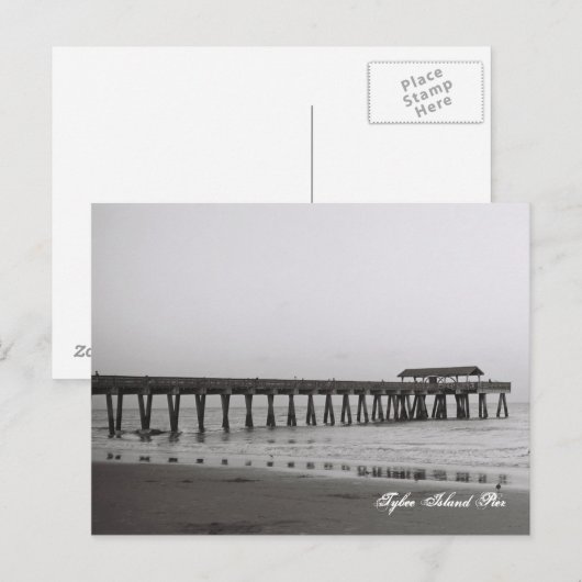 Tybee Island Pier Briefkaart (Voorkant / Achterkant)