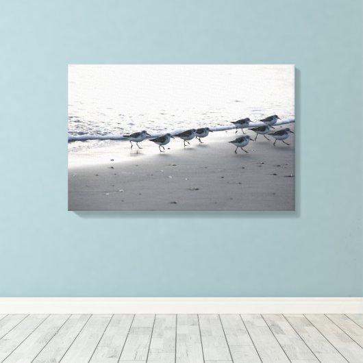 Tybee Island - Running of the Peeps 5 Canvas Afdruk (Insitu (Houten vloer))