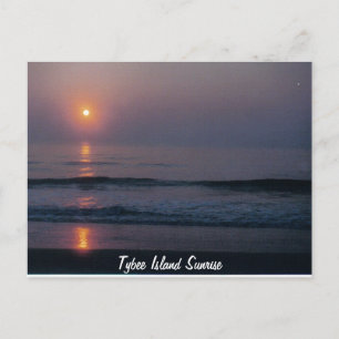 Tybee Island Sunrise Georgia Briefkaart