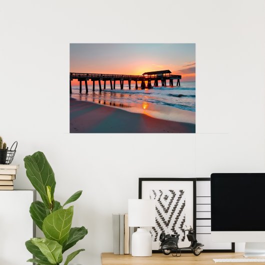 Tybee Island Sunrise Poster (Thuiskantoor)