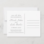 Tybee Island Trouwkapel Save the Date Kaart (Achterkant)