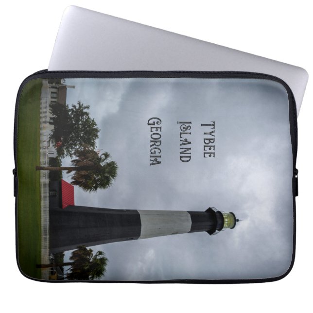 Tybee Island Vuurtoren Georgië Laptop Sleeve (Voorkant)