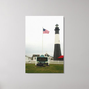 Tybee Island Vuurtoren Station Canvas Print