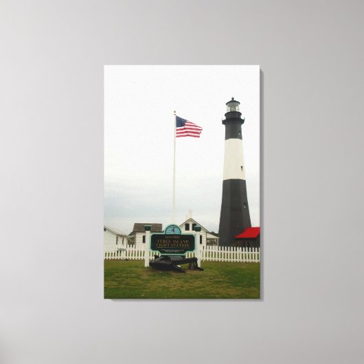 Tybee Island Vuurtoren Station Canvas Print (Voorkant)
