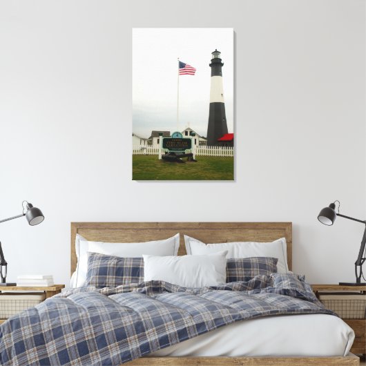 Tybee Island Vuurtoren Station Canvas Print (Insitu (Slaapkamer))