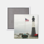 Tybee Island Vuurtoren Station Magnet (Voorkant / Achterkant)