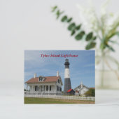 Tybee Island, vuurtoren van Georgia Briefkaart (Staand voorkant)