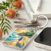 Tybee Island Waterverf Sleutelhanger (Voorkant Rechts)