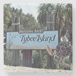 Tybee Island Welkom Onderzetter, Stenen Onderzetter