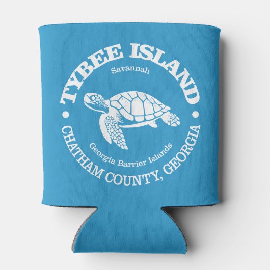 Tybee Island (zeeen schildpad) Blikjeskoeler (Achterkant)