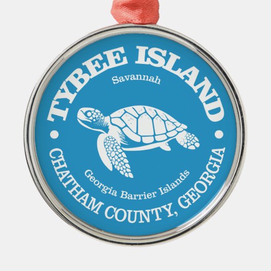 Tybee Island (zeeen schildpad) Metalen Ornament (Voorkant)