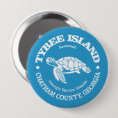 Tybee Island (zeeen schildpad) Ronde Button 4,0 Cm (Voorkant /achterkant)