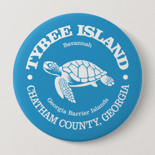 Tybee Island (zeeen schildpad) Ronde Button 4,0 Cm
