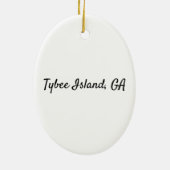 Tybee Lighthouse Collectible Holiday Ornament (Achterkant)