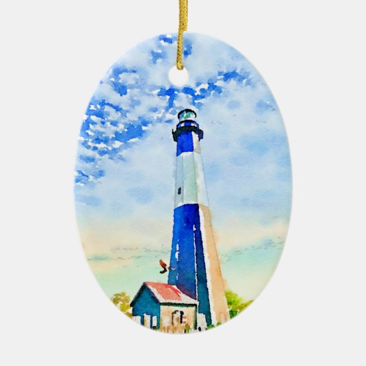 Tybee Lighthouse Collectible Holiday Ornament (Voorkant)