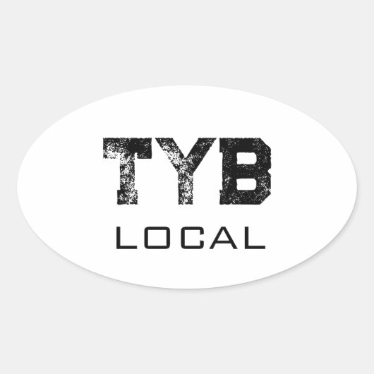 Tybee Local Ovale Sticker (Voorkant)