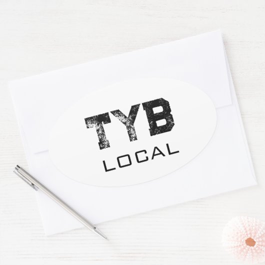 Tybee Local Ovale Sticker (Envelop)
