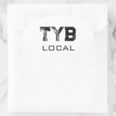 Tybee Local Ovale Sticker (Tas)