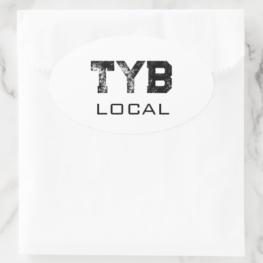 Tybee Local Ovale Sticker (Tas)