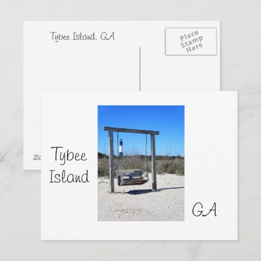 Tybee Swing Briefkaart (Voorkant / Achterkant)