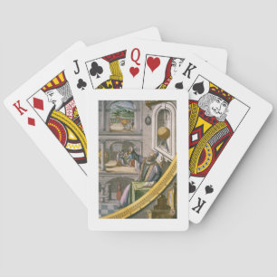 Tycho Brahe (1546-1601) aged 40, amongst his astro Speelkaarten