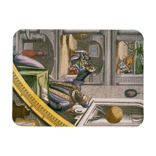 Tycho Brahe (1546-1601) van 40 jaar, onder zijn as Magneet (Horizontaal)