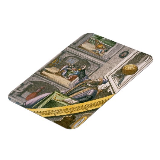 Tycho Brahe (1546-1601) van 40 jaar, onder zijn as Magneet (Linkerzijde)