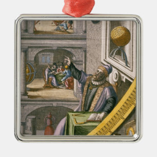 Tycho Brahe (1546-1601) van 40 jaar, onder zijn as Metalen Ornament