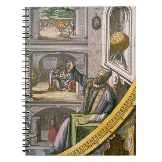 Tycho Brahe (1546-1601) van 40 jaar, onder zijn as Notitieboek (Voorkant)