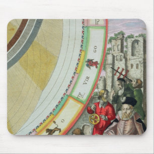 Tycho Brahe , detail van een kaart waarop zijn Muismat