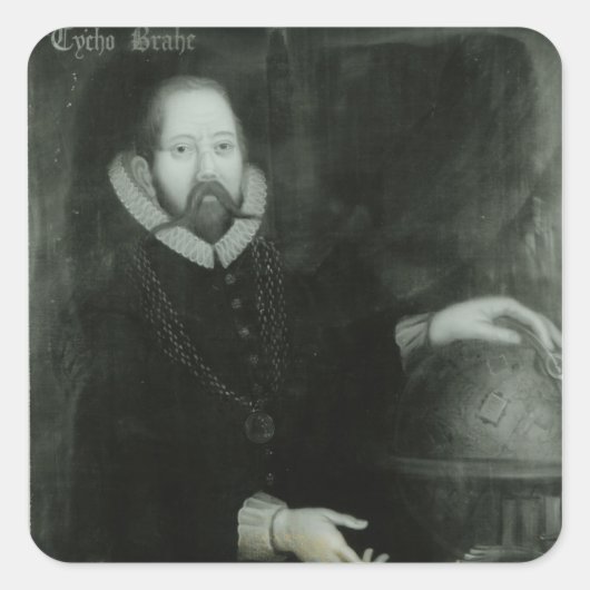 Tycho Brahe Vierkante Sticker (Voorkant)
