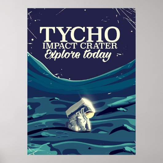 Tycho impact crater reisposter poster (Voorkant)