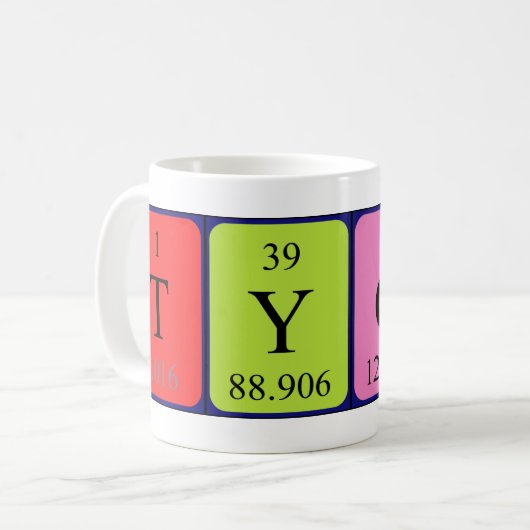 Tycho periodieke lijstnaam mok (Voorkant links)