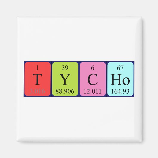 Tycho periodieke table name magnet (Voorkant)