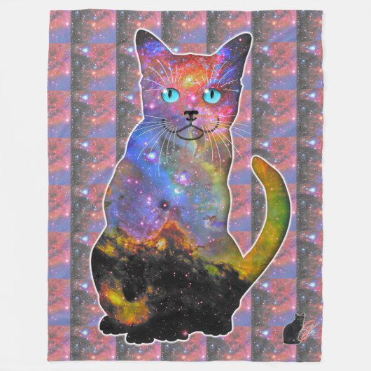 Tycho Space in Cat Fleece Blanket (Voorkant)