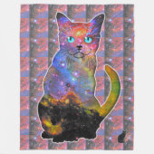 Tycho Space in Cat Fleece Blanket Deken (Voorkant)