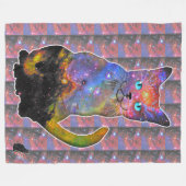 Tycho Space in Cat Fleece Blanket Deken (Voorkant (Horizontaal))