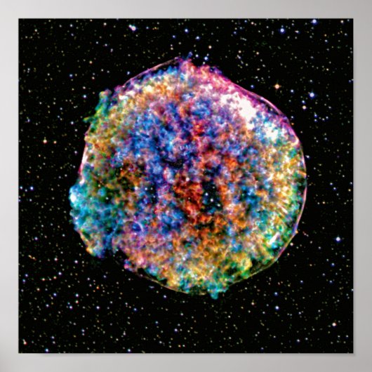 Tycho Supernova SN 1572 NASA Ruimtefoto Poster (Voorkant)