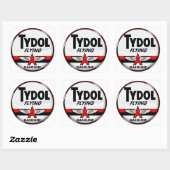 Tydol Flying Gasoline bord Crystal versie Vierkante Sticker (Vel)