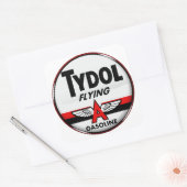 Tydol Flying Gasoline bord Crystal versie Vierkante Sticker (Envelop)